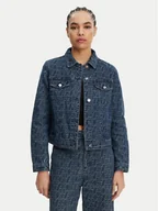 Kurtki damskie - Armani Exchange Kurtka jeansowa XW000556 AF12844 FB055 Niebieski Regular Fit - miniaturka - grafika 1