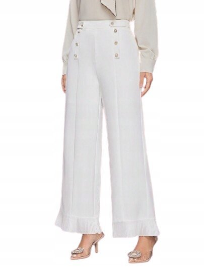 SHEIN DAMSKIE SPODNIE ELEGANCKIE BIAŁE 40/42 ŁGT