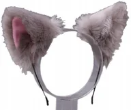 Ozdoby do włosów - KOCIE USZY FUTRZANE OPASKA NA GŁOWĘ COSPLAY ANIME - miniaturka - grafika 1