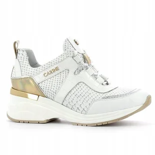 Sneakersy CARINII B5787-L46-J41-P00-E07 Białe skóra r.39 - Sneakersy damskie - miniaturka - grafika 1