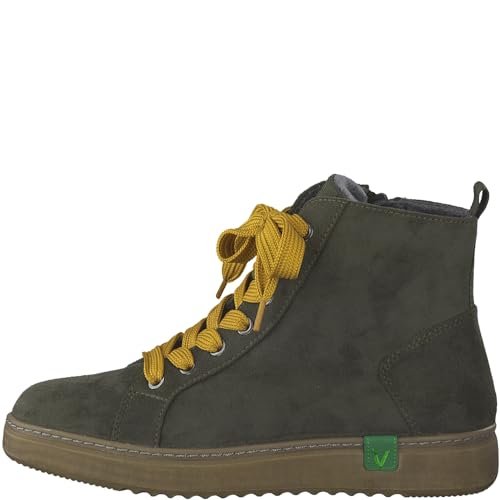 Jana Damskie Softline 8-25280-41 wygodne buty o wszechstronnym zastosowaniu, ekologiczne, kolorowe, wegańskie botki, khaki szaffron, 40 EU Weit
