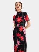 Sukienki - Desigual Sukienka letnia Quebec 24SWVK40 Czarny Regular Fit - miniaturka - grafika 1