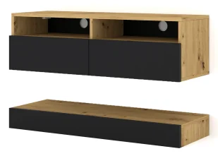 Zestaw szafka rtv z panelem dąb artisan + czarny N7-Z84 - Szafki RTV Zestaw szafka rtv z panelem dąb artisan + czarny N7-Z84 - Szafki RTV - miniaturka - grafika 1