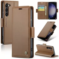 Etui i futerały do telefonów - Etui CaseMe Leather do Samsung Galaxy S23 Plus - Brąz - miniaturka - grafika 1