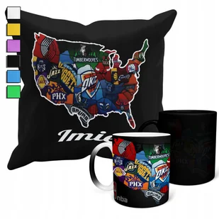 ZESTAW KUBEK MAGICZNY ZMIENIAJĄCY KOLOR + POSZEWKA NBA MAPA KLUBÓW+ IMIĘ - Gadżety dla niej i dla niego - miniaturka - grafika 1