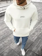 Bluzy męskie - BLUZA MĘSKA OVERSIZE ECRU OZONEE B/20402106 - Ozonee - miniaturka - grafika 1
