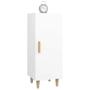 Lumarko Szafka, biała, 34,5x34x90 cm, materiał drewnopochodny - Szafki do salonu - miniaturka - grafika 6