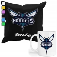 Gadżety dla niej i dla niego - Zestaw Kubek + Poszewka Z Nadrukiem-Dla Fana Nba Charlotte Hornets +Imię - miniaturka - grafika 1