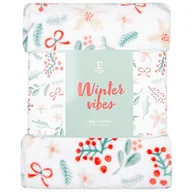 Koce - Koc WINTER VIBES 150 x 200 cm biały - miniaturka - grafika 1