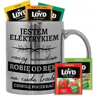 Kubki - KUBEK SREBRNY PREZENT DLA ELEKTRYKA 8 SZT HERBATY WZORY - miniaturka - grafika 1