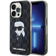Etui i futerały do telefonów - Etui Karl Lagerfeld Monogram Ikonik na iPhone 15 Pro - przezroczyste - miniaturka - grafika 1