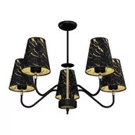 Lampy sufitowe - Milagro Lampa wisząca HERMES Black/Gold 5xE27 MLP7282 - miniaturka - grafika 1