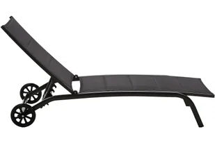 Zestaw leżaków ogrodowych aluminiowych Ibiza Black / Black - Leżaki ogrodowe - miniaturka - grafika 3