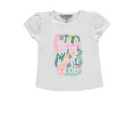 Bluzki damskie - Dziewczęca Bluzka Z Krótkim Rękawem, biały, rozmiar 56 - miniaturka - grafika 1