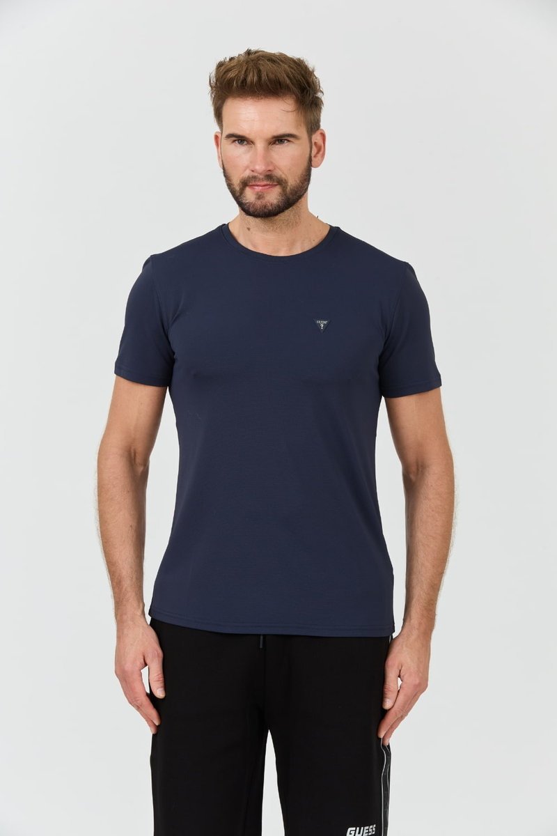 GUESS Granatowy męski t-shirt New Tech Str T XXL