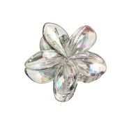 Ozdoby do włosów - eCarla ozdobna spinka do włosów w kształcie kwiatu Szara Holo SP317SZ - miniaturka - grafika 1