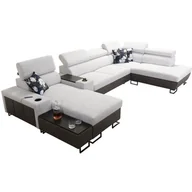 Narożniki - Narożnik MELODIO V Funkcja spania, pojemnik, regulowane zagłówki, barek, USB Kolor do wyboru - miniaturka - grafika 1