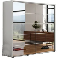 Szafy - Szafa Przesuwna 200 z Lustrem A19 Skąpski Meble Craft Złoty, Grafit, 215 cm - miniaturka - grafika 1