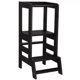 Kitchen helper, pomocnik kuchenny, podest dla dzieci 90 cm czarny KCH01 BLACK - Pozostałe akcesoria kuchenne - miniaturka - grafika 1