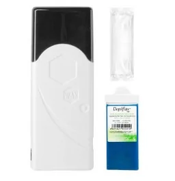 Zestaw do depilacji iWax rolka Single F-0 40W biały + rolka + paski do depilacji - Depilacja - miniaturka - grafika 1