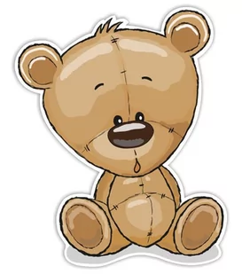 Naklejka dla dzieci Miś 20 x 24 cm - Naklejki na ścianę - miniaturka - grafika 1