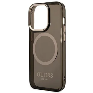 Guess GUHMP14LHTCMK iPhone 14 Pro 6,1" czarny/black hard case Gold Outline Translucent MagSafe - Etui i futerały do telefonów Guess GUHMP14LHTCMK iPhone 14 Pro 6,1" czarny/black hard case Gold Outline Translucent MagSafe - Etui i futerały do telefonów - miniaturka - grafika 6