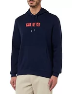 Bluzy męskie - FILA Męska bluza z kapturem, Black Iris, L - miniaturka - grafika 1