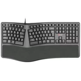 Klawiatura C-Tech Ergo KB-113E, CZ/SK Layout (KB-113E) Czarna - Klawiatury - miniaturka - grafika 1