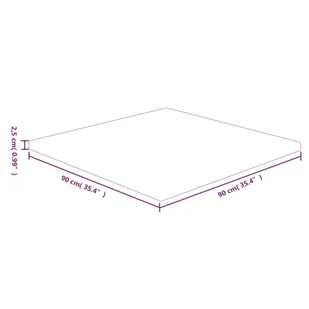 Kwadratowy blat do stolika, 90x90x2,5 cm, surowe drewno dębowe - Blaty meblowe i parapety okienne - miniaturka - grafika 5