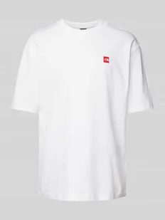T-shirt o kroju oversized z czystej wełny z nadrukiem z logo - Koszulki męskie - miniaturka - grafika 1