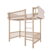 Komody dla dzieci - Łóżko wysokie basic antresola białe 90x200 cm - miniaturka - grafika 1