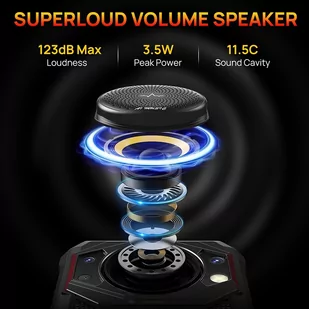 FOSSiBOT F101 4GB/64GB czarno-czerwony - Telefony komórkowe - miniaturka - grafika 7