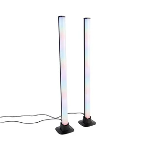 Trio Leuchten Czarna lampa stołowa z diodą LED z pilotem i RGB - Arnold - Lampy stojące - miniaturka - grafika 1