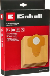 5X Worek Na Śmieci 30L Do Odkurzacza Einhell Zestaw Odkurzacz - Worki do odkurzaczy - miniaturka - grafika 1