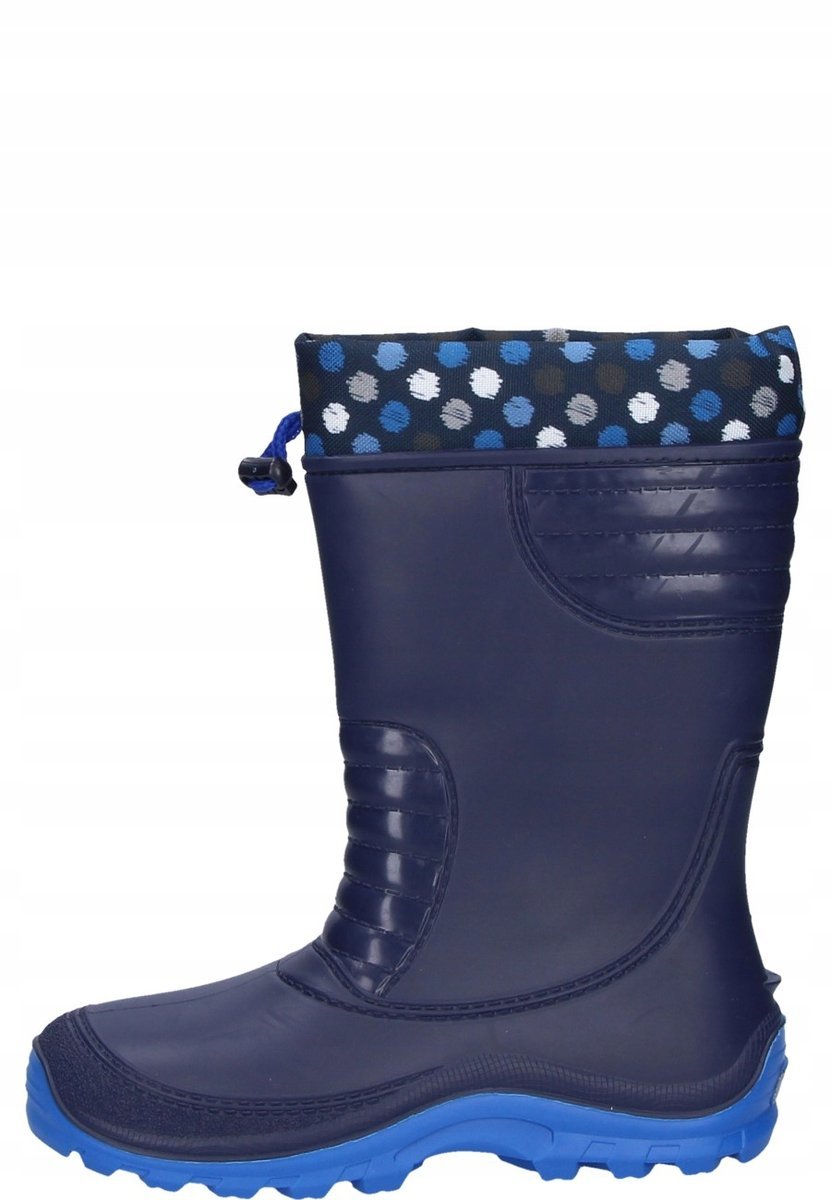 BECK GRANATOWE KALOSZE DZIECIĘCE Z OZDOBNYM PASKIEM OCIEPLANE 32-33 6CA