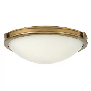 Elstead Lighting Plafon LAMPA sufitowa HK/COLLIER/F/M HINKLEY szklana OPRAWA ścienna KINKIET klasyczny antyczny mosiądz biały (HK/COLLIER/F/S) - Lampy sufitowe - miniaturka - grafika 1