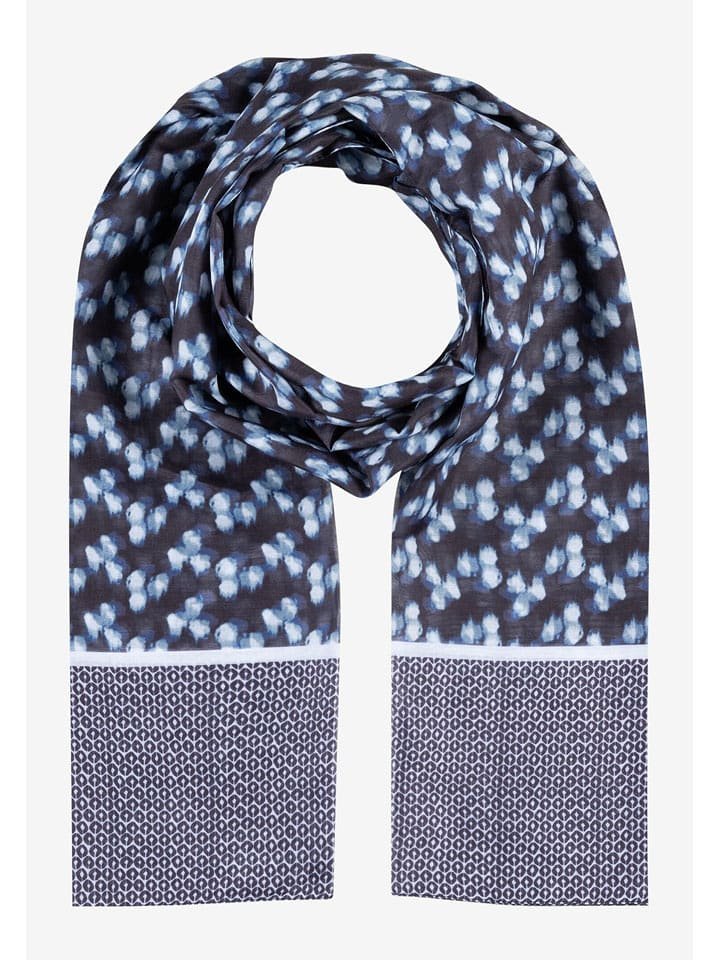More & More Szal w kolorze czarno-niebieskim