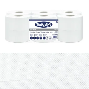 Papier toaletowy premium mini jumbo długi 145m 2 warstwy Blukysoft Premium 12rolek - Papier toaletowy - miniaturka - grafika 1
