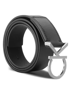 Calvin Klein Pasek Damski Ck Logo Belt 3.5 K60K602141 80 Czarny - Paski - miniaturka - grafika 1