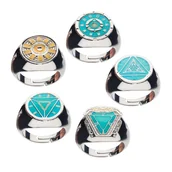 Figurki dla dzieci - ZESTAW REGULOWANYCH PIERŚCIENI MARVEL IRON MAN ARC REACTORS - miniaturka - grafika 1