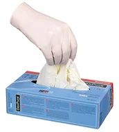 Rękawice robocze - Honeywell DexPure 801-30 jednorazowe lateksowe rękawice chroniące przed chemikaliami, bezpudrowe, mogą być używane obiema rękami, długość 30 cm, niebieskie, rozmiar 7, 4580130-07 (50 rękawic) - miniaturka - grafika 1