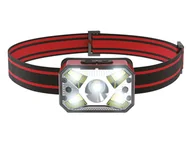 Latarki - 1 szt. Latarka czołowa LED L2 5W 300lm + COB 3W 200lm sensor ruchu, akumulator 1200mAh USB typ-C - miniaturka - grafika 1