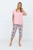 Piżamy damskie - Piżama damska krótki rękaw, 3/4 spodnie Toliana - Italian Fashion - miniaturka - grafika 1