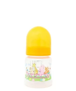 Poupy Poupy, Butelka do karmienia z szeroką szyjką, 0m+, Żółta, 150 ml - Butelki dla niemowląt - miniaturka - grafika 1