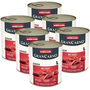 ANIMONDA GranCarno Junior smak: Indyk 6x800g - Mokra karma dla psów - miniaturka - grafika 1