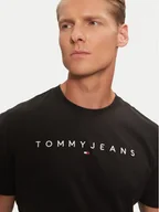 Koszulki męskie - Tommy Jeans T-Shirt Linear Logo DM0DM20744 Czarny Regular Fit - miniaturka - grafika 1
