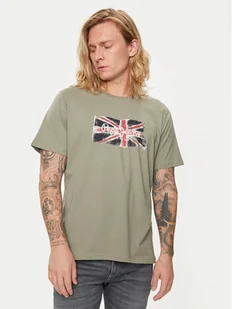 Pepe Jeans T-Shirt Clag PM509384 Zielony Regular Fit - Koszulki męskie - miniaturka - grafika 1