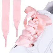 Akcesoria obuwnicze - Sznurówki do butów sportowych trampek różowe wstążki satynowe SULPO 120cm - miniaturka - grafika 1