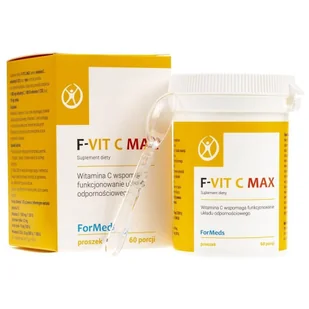 ForMeds Suplementy diety ForMeds F-VIT C MAX 60 porcji, proszek FO131 - Układ nerwowy - miniaturka - grafika 2