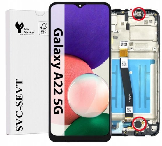 UTS-Group Wyświetlacz Do Samsung Galaxy A22 5G A226 A226B Ramka Oryginał LCD Ekran